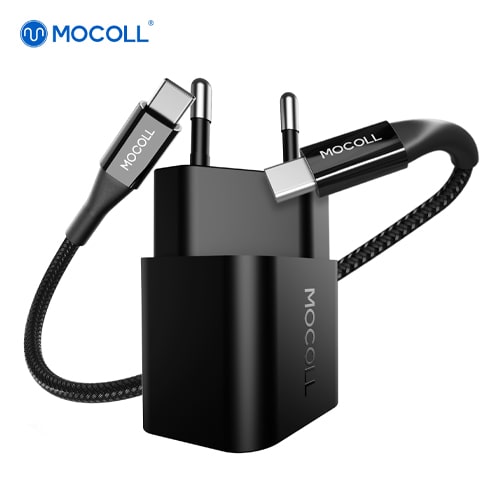 Сетевое зарядное устройство MOCOLL 20W Fast Charge Type-C Black