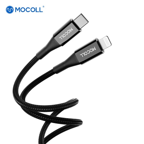 Дата-кабель MOCOLL Type-C  to Lightning Black