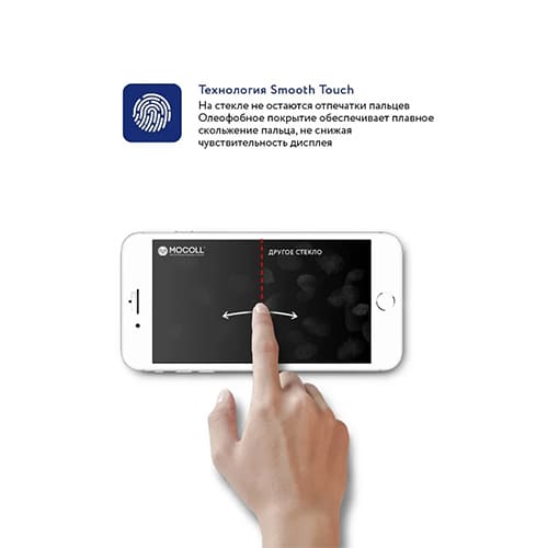 Защитное стекло 3D MOCOLL Storm для iPhone 7 Plus/8 Plus белый